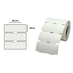 Rulonet - Rulonet Etiket 38X80 Delikli 500 lü