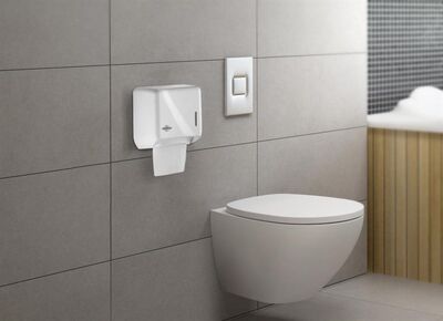 Rulopak Mini Tekçek Tuvalet Kağıdı Dispanseri Beyaz | 303516