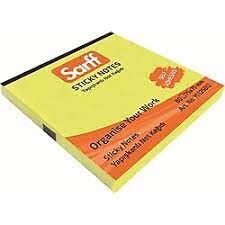 Sarff 75X75mm Neon Sarı Yapışkanlı Not Kağıdı - 80yp