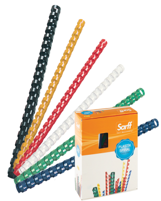 Sarff Bind Plastik Spiral 10mm Kırmızı