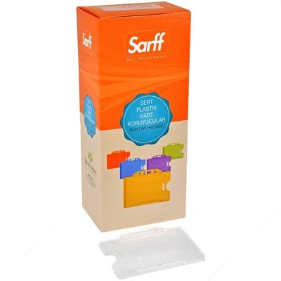 Sarff Sert Plastik Kart Koruyucu Yatay 50li Beyaz