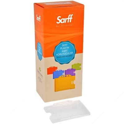 Sarff Sert Plastik Kart Koruyucu Yatay 50'li Şeffaf