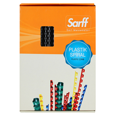 Sarff Spiral 16mm Siyah 100 Adet