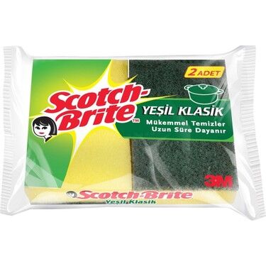 Scotch Brite Bulaşık Süngeri Klasik Yeşil 2li