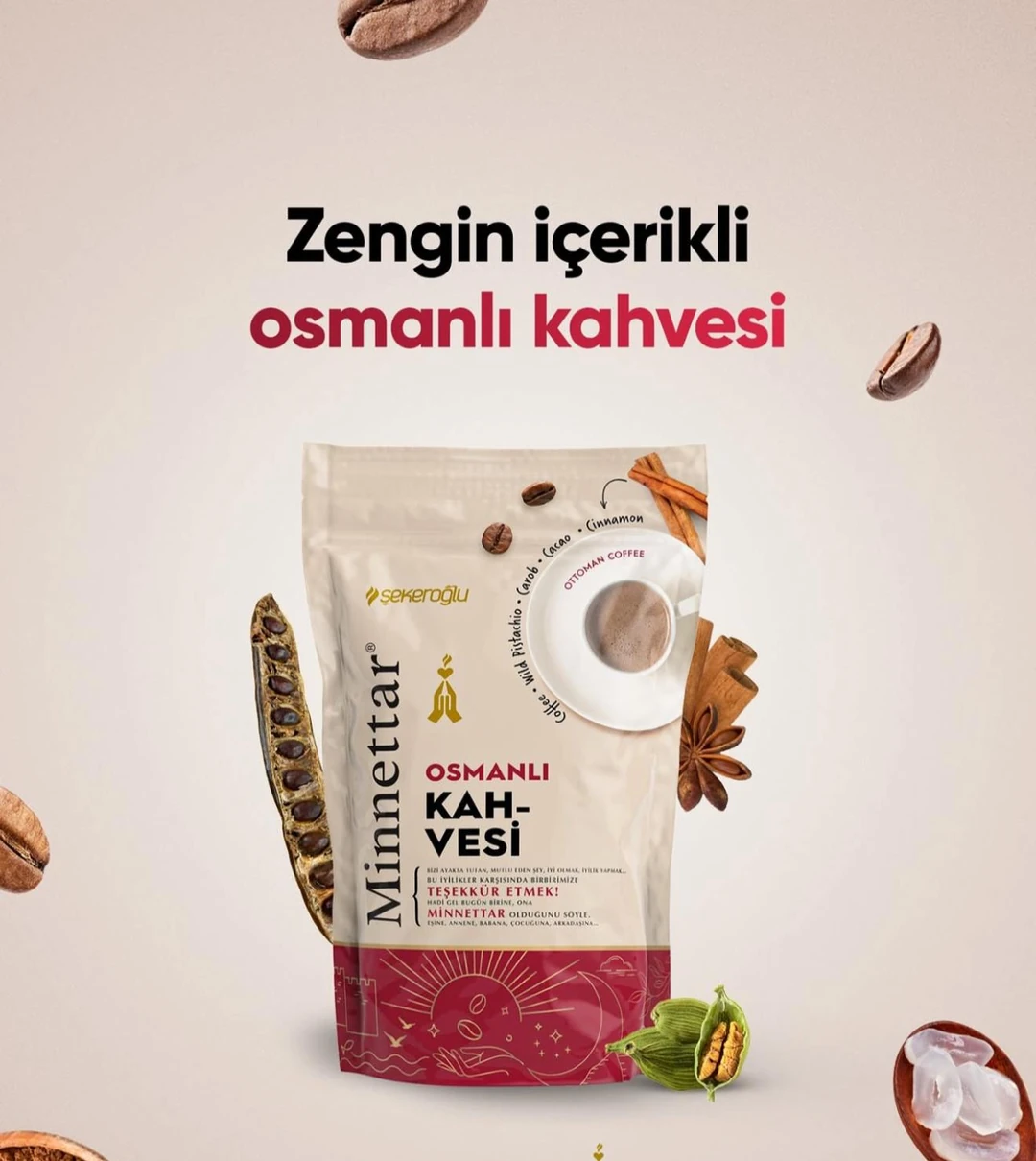 Şekeroğlu Osmanlı Kahvesi Minnettar 165gr