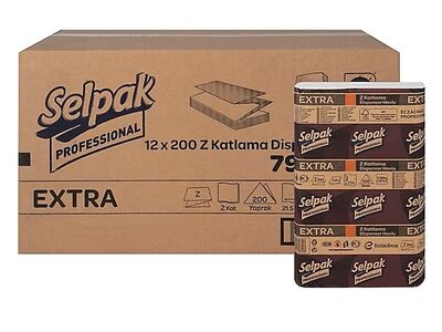 Selpak Havlu Extra Z katlı 12 Pkt x 200 Yaprak (19,8x24) 7907518