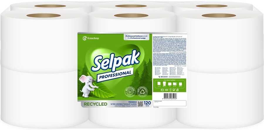 Selpak Tuvalet Kağıdı Professional Recyled İçten Çekmeli 120m 6 lı 7906902