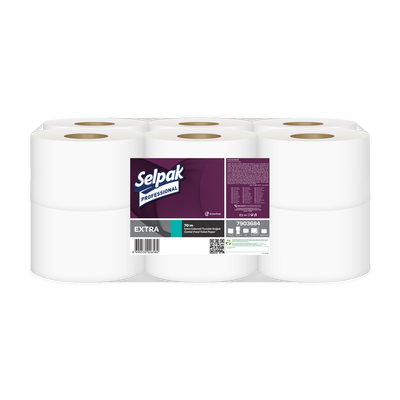 Selpak Professional Extra Jumbo İçten Çekmeli Tuvalet Kağıdı 70mt 12li - 1