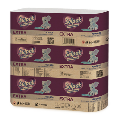 Selpak Professional Extra Z Katlı Dispenser Havlu 200 yp 12li - 1