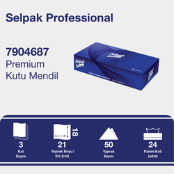 Selpak Professional Kutu Mendil 18x21cm 50li - Thumbnail