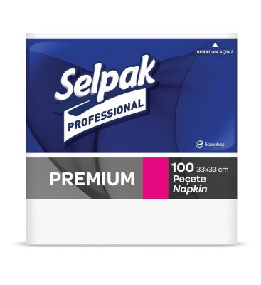 Selpak Professional Peçete Beyaz 33x33 100lü - 1