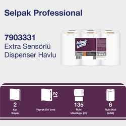 Selpak Professional Sensörlü Havlu 21.5cm 135m 6lı - Thumbnail