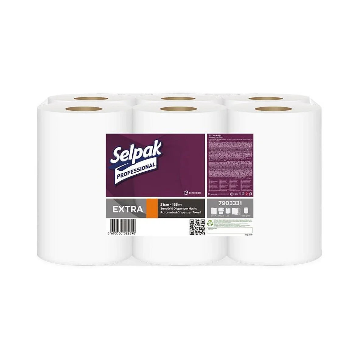 Selpak Professional Sensörlü Havlu 21.5cm 135m 6lı - 1