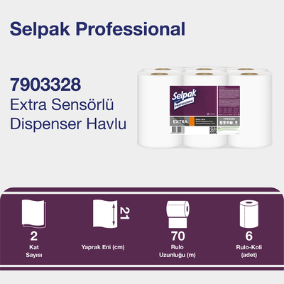 Selpak Professional Sensörlü Havlu 21cm 70mt 6lı - 2