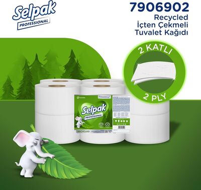Selpak Tuvalet Kağıdı Professional Recyled İçten Çekmeli 120m 6 lı  - 2