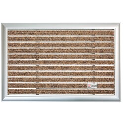 Sercan - Sermat Halı Fitilli Aliminyum Çerçeveli Paspas Kahverengi 40x60cm