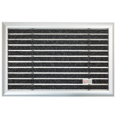 Sermat Halı Fitilli Aliminyum Çerçeveli Paspas Siyah 40x60cm