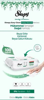 Sleepy Easy Clean Yüzey Temizlik Havlusu 100lü