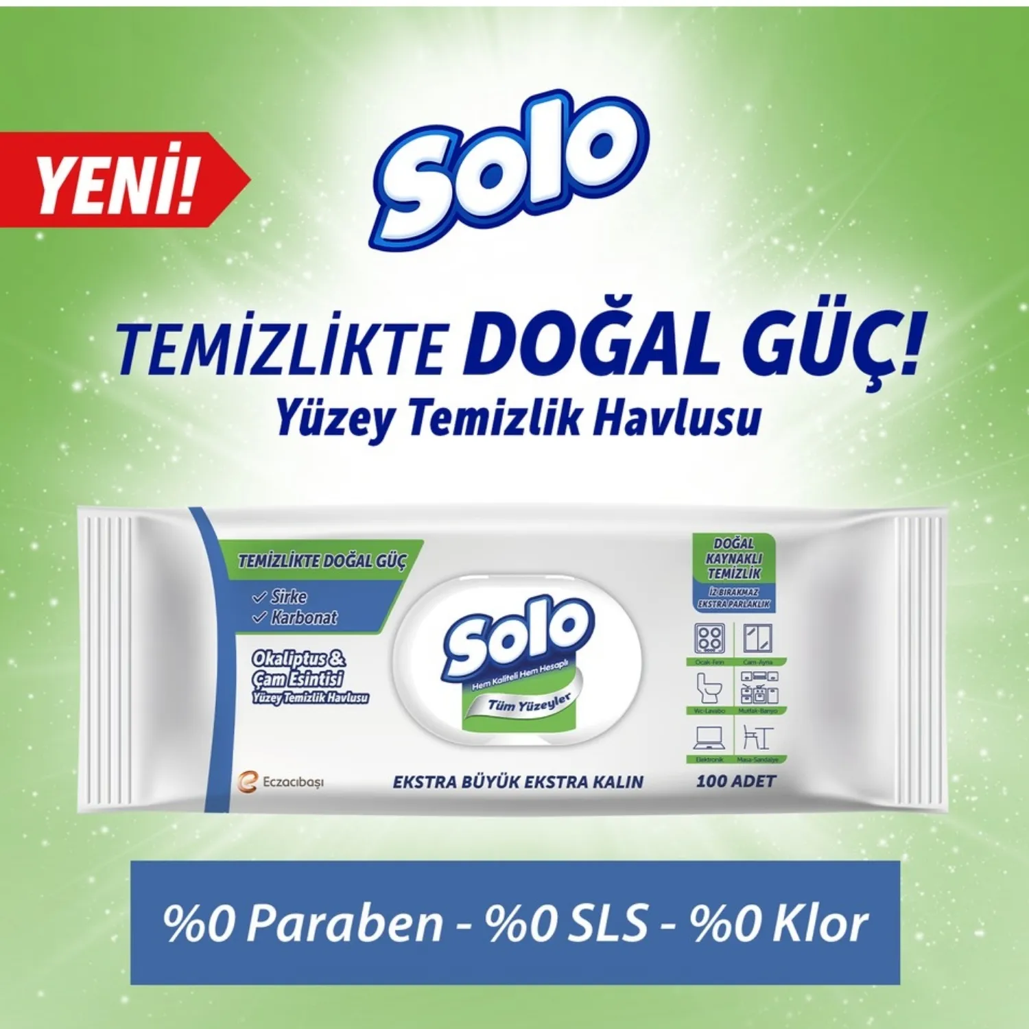 Solo Yüzey Temizlik Havlusu Ultra Güç Sedir&Yasemin 100yp 7906869
