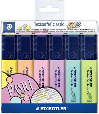 Staedtler 364 CWP6 Textsurfer Classic Pastel Highlighter Kesik Uç 6lı