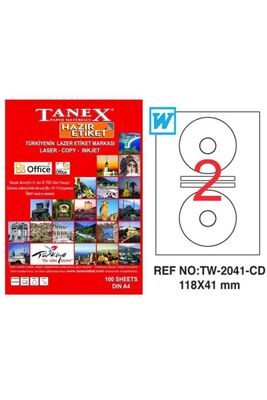 Tanex Etiket A4 Laser 118mmx41mm Tw-2041