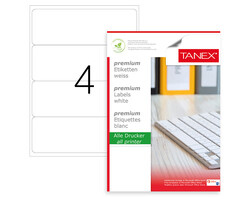 Tanex - Tanex Etiket A4 Laser 192mmx59mm Tw-2104