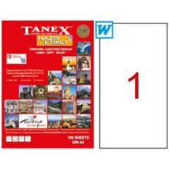 Tanex Etiket A4 Laser 210mmx280mm Tw-2100