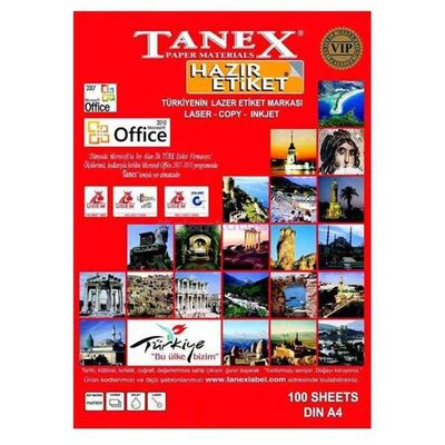 Tanex Etiket A4 Laser 33mmx55mm Tw-2334