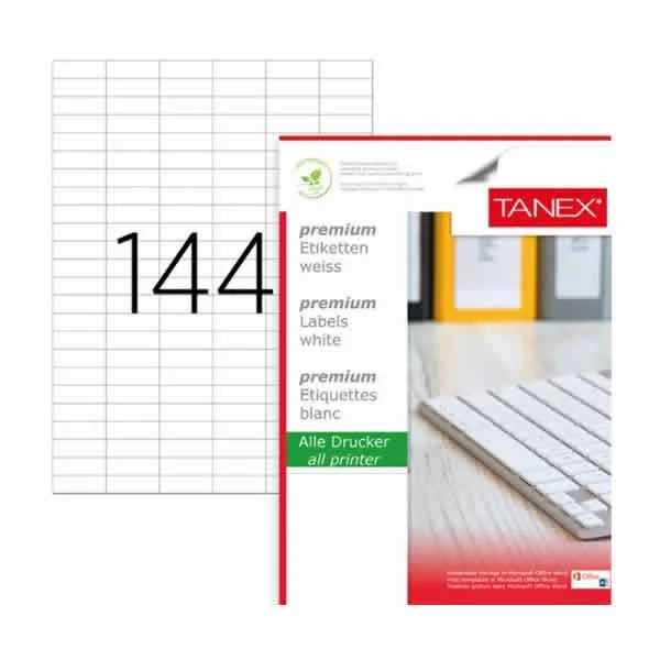Tanex Etiket A4 Laser 35mmx12mm Tw-2644