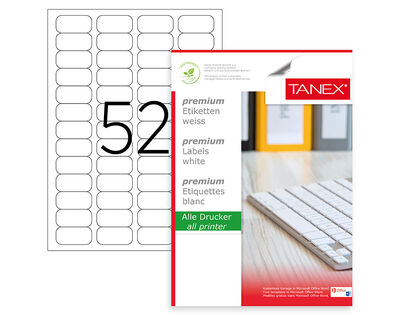 Tanex Etiket A4 Laser 46.4mmx21.2mm Tw-2052