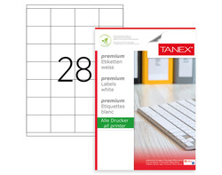 Tanex - Tanex Etiket A4 Laser 52.5mmx41mm Tw-2028