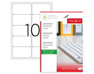 Tanex Etiket A4 Laser 99.06mmx57mm Tw-2010