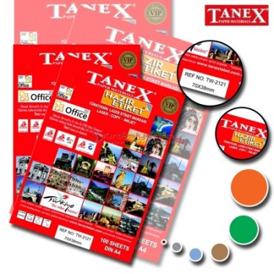 Tanex Laser Etiket 192.5 mm x 39 mm TW-2121