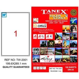 Tanex Laser Kargo Etiketi 199.6 mm x 289.1 mm TW-2001