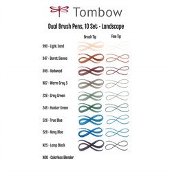 Tombow AB-T Dual Brush Pen G.Kalem Seti Peyzaj Renkleri 10lu - Thumbnail