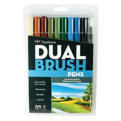 Tombow AB-T Dual Brush Pen G.Kalem Seti Peyzaj Renkleri 10lu