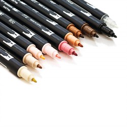 Tombow AB-T Dual Brush Pen G.Kalem Seti Portre Renkleri 10lu - Thumbnail