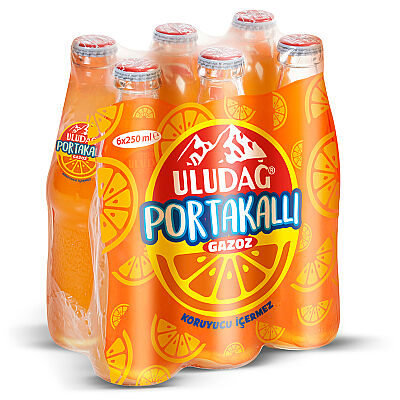 Uludağ Gazoz Portakallı Cam Şişe 250 ml 24 lü - 1