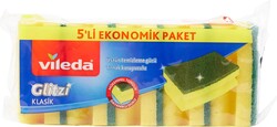 Vileda - Vileda Bulaşık Süngeri Hijyenik Oluklu 5 li 141125
