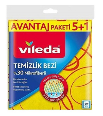 Vileda Mikrofiber Temizlik Bezi 5+1 Sarı