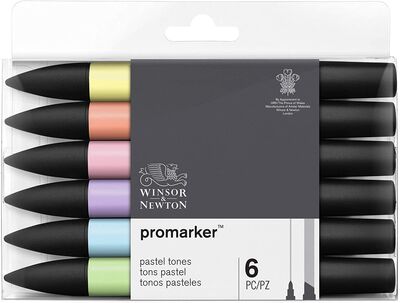 Winsor & Newton ProMarker Pastel Tonlar Seti 6lı