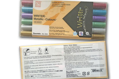 Zig Davetiye Kalemi Metalik Renkler 6lı Ms-8000/6V