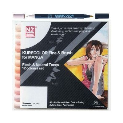 Zig Mangaka Fine&Brush Cnkc-2200/12Vfn 12li