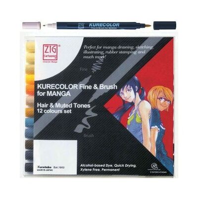 Zig Mangaka Fine&Brush Cnkc-2200/12Vhm 12li