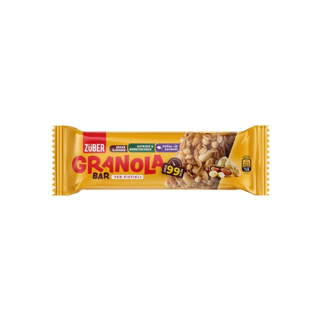 Züber Granola Bar Yer Fıstıklı 6 (25g x 15)