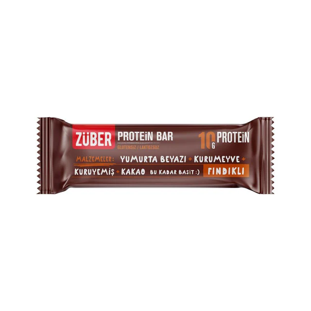 Züber Hi Protein Bar Fındıklı 8 (45g x 12) - Thumbnail
