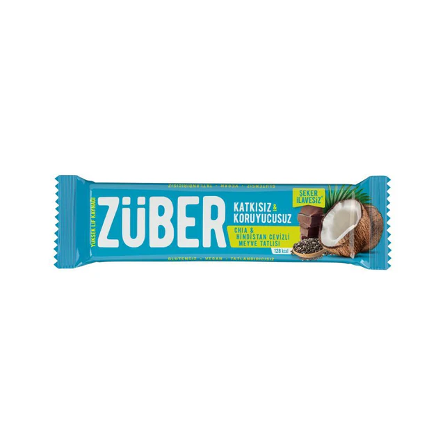 Züber Meyve Bar Chia Ve Hindistan Cevizli 40gr 12 li - Thumbnail