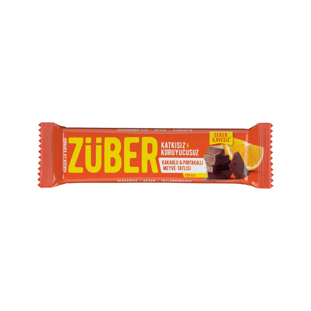 Züber Meyve Bar Kakaolu ve Portakallı 8 (40g x 12) - Thumbnail