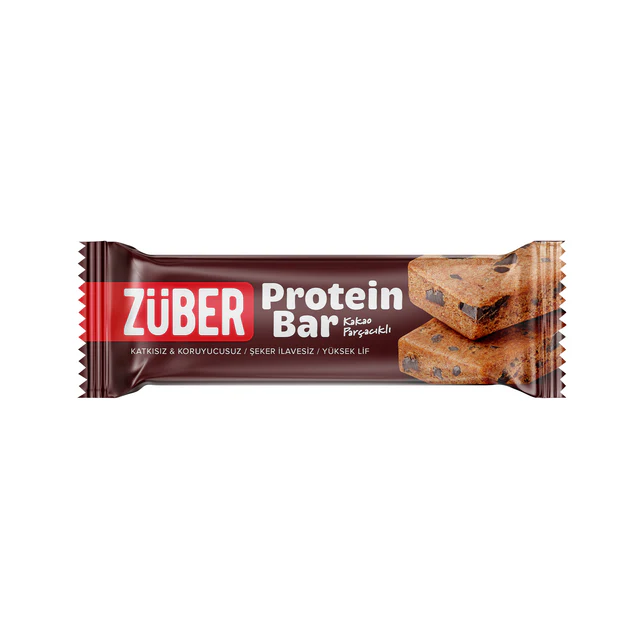 Züber Protein Bar Kakao Parçacıklı 8 (35g x 12) - Thumbnail